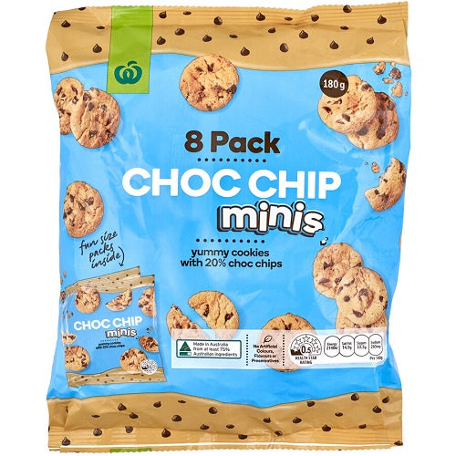 Select Choco Chip Biscuits Mini 8pk 180gm