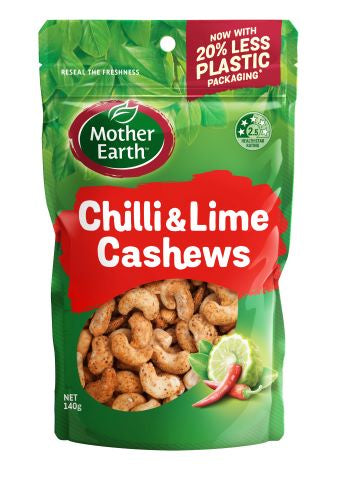 Mother Earth Nutty Sensations Chilli and Lime Cashews 140g
