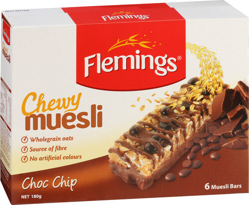 Flemings Chewy Muesli Choc Chip 180g