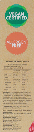 GoodnessMe Raspberry & Blueberry Fruit Nuggets 120g