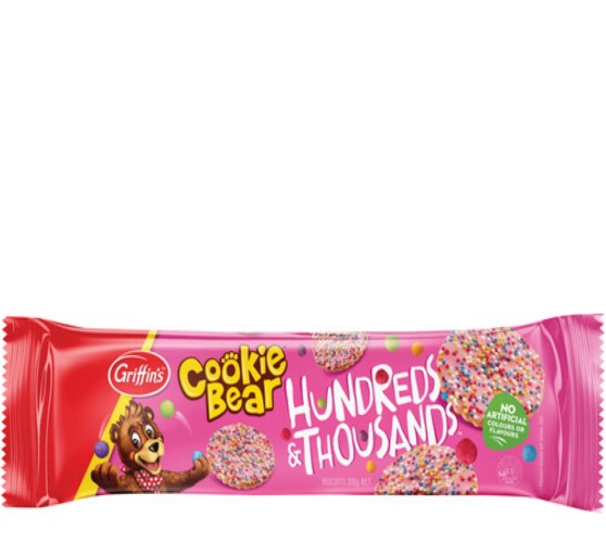 Griffins Cookie Bear Hundreds & Thousands Biscuits 200g