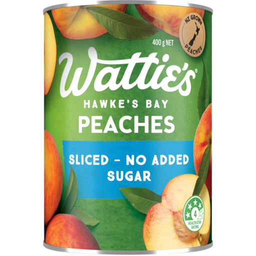 Watties Peaches Sliced No Added Sugar 400g