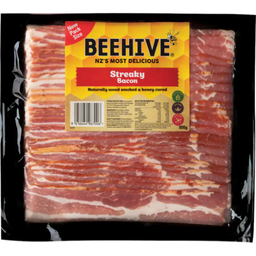Beehive Streaky Bacon 800g
