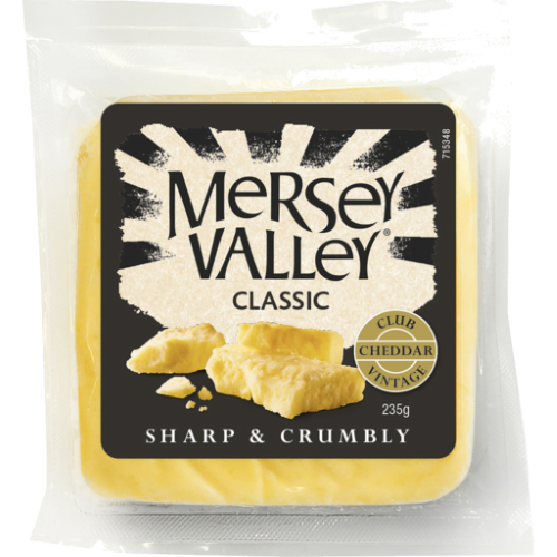 Mersey Valley Club Classic Cheddar Cheese 235g