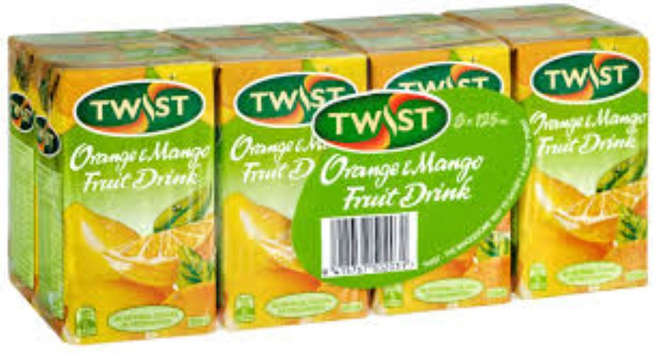 Twist Orange & Mango Fruit Drink 8pk x 125ml