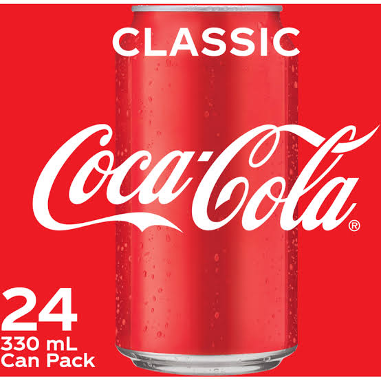 Coca Cola Classic Soft Drink Cans 24pk x 330ml