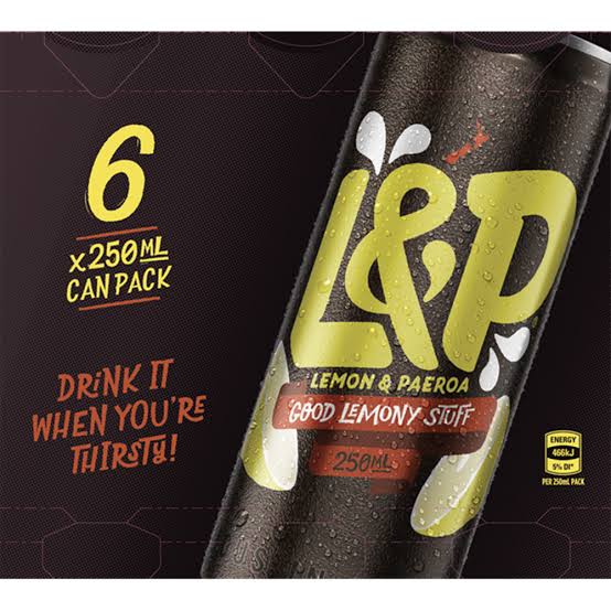 L&P Lemon & Paeroa Soft Drink Mini Cans 250ml x 6pk