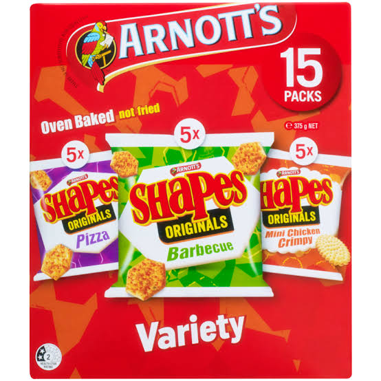 Arnotts Shapes Variety Crackers 15pk 375g