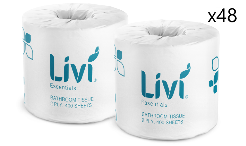 Livi Essentials Toilet Paper 400sh Carton 48