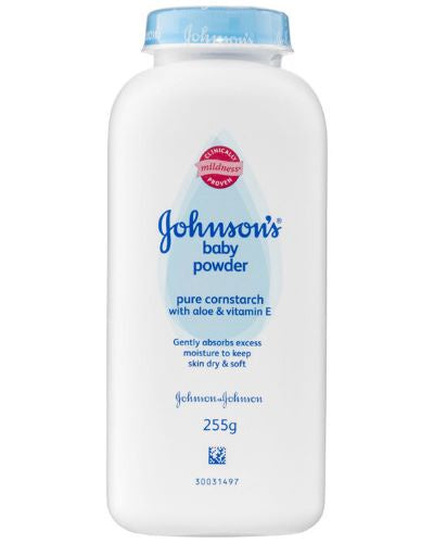 Johnson's Pure Cornstarch with Aloe & Vitamin E Baby Powder 255g