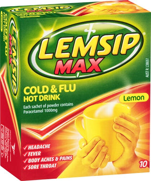Lemsip Max Cold & Flu Lemon Hot Drink 10s