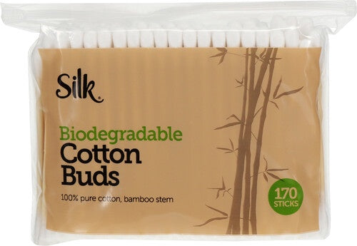 Silk Biodegradale Bamboo Stem Cotton Buds Refill 170pk