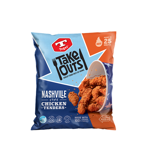 Tegel Take Outs Nashville Style Chicken Tenders 500g